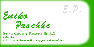 eniko paschke business card